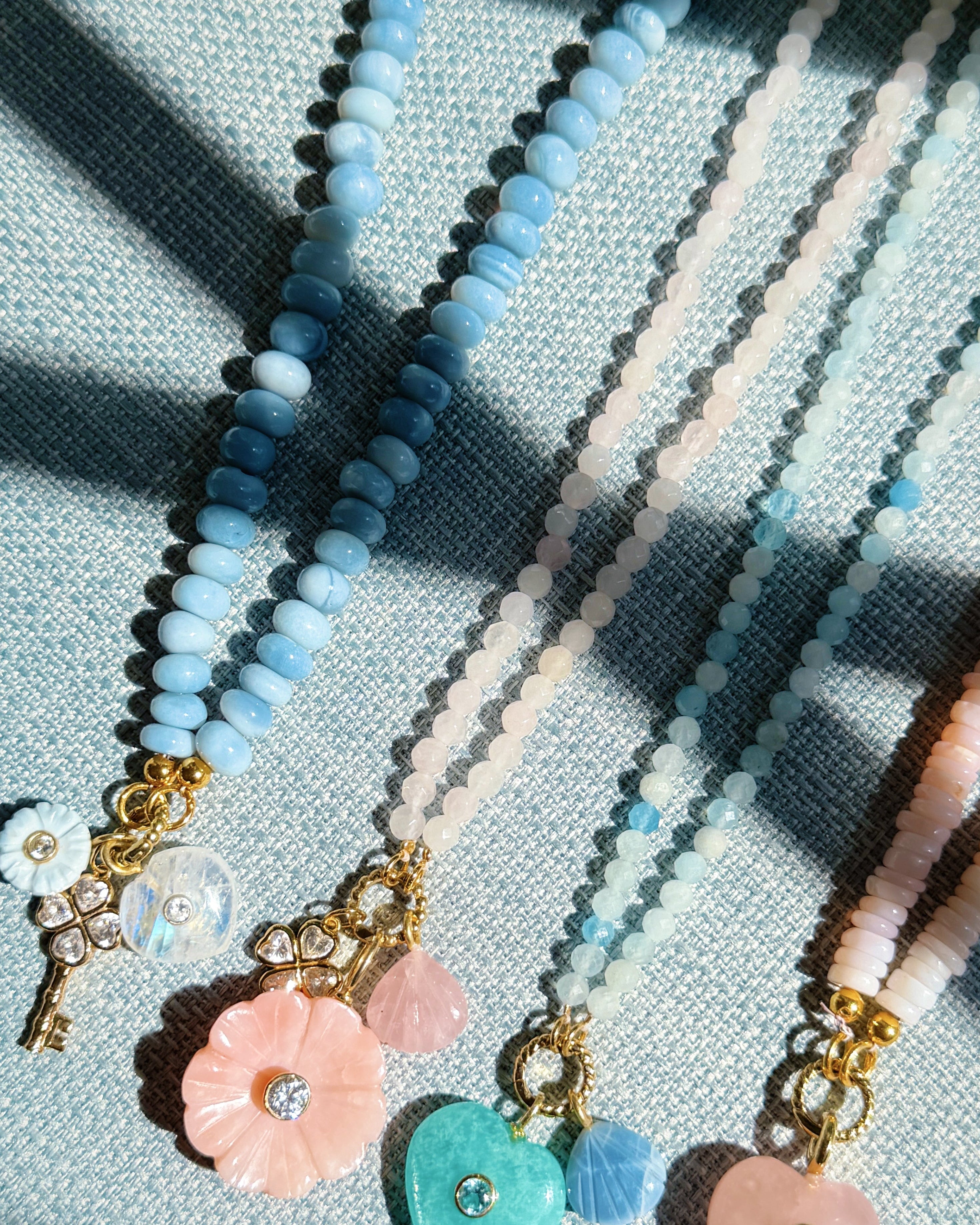 beaded necklaces with charms