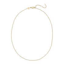Gold necklace on a white background