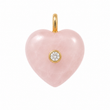 Rose Quartz Heart Charm