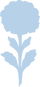 Silhouette of a blue flower with stem 