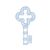 Decorative key-shaped object