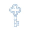 Decorative key-shaped object